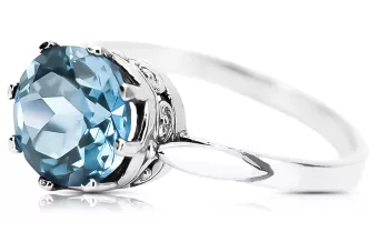 Aquamarine Sterling silver 925 Ring Vintage Jewlery vrc366s