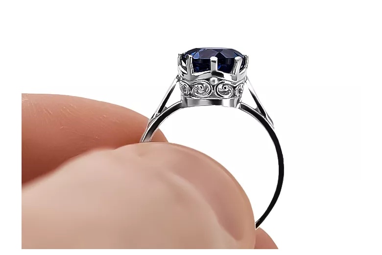 Inel Safir Lira sterlină de argint 925 Stil Vintage vrc366s