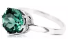 Ring Vintage Jewlery Emerald Sterling silver 925 vrc366s