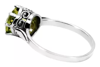 Peridot galben Lira sterlină de argint 925 Inel Vintage bijuterii vrc366s