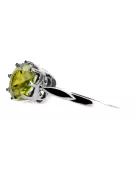 Peridoto amarillo Plata de ley 925 Anillo Estilo vintage vrc366s