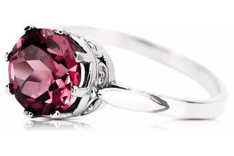 Anillo Rubí Plata de ley 925 Vintage vrc366s