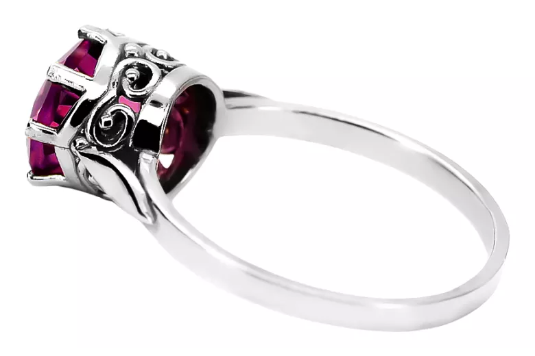 Ring Ruby Sterling silver 925 Vintage craft vrc366s