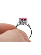 Ring Ruby Sterling silver 925 Vintage craft vrc366s