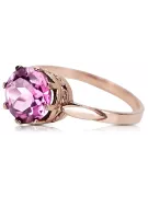 Anillo Vintage Amatista Plata de ley chapada en oro rosa vrc366rp