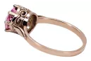 Vintage style Ring Amethyst Sterling silver rose gold plated vrc366rp