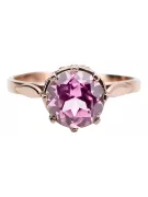 Vintage style Ring Amethyst Sterling silver rose gold plated vrc366rp