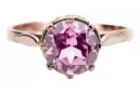 Vintage Schmuck Ring Amethyst Sterling Silber rosévergoldet vrc366rp