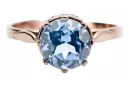 Ring Vintage Aquamarine Sterling silver rose gold plated vrc366rp