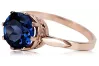 Sapphire Sterling silver rose gold plated Ring Vintage craft vrc366rp