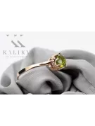 Anillo Joyería vintage Peridoto amarillo Plata de ley chapada en oro rosa vrc366rp