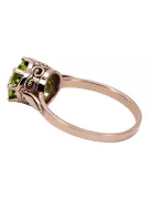 Anillo Joyería vintage Peridoto amarillo Plata de ley chapada en oro rosa vrc366rp