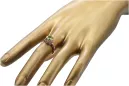 Anillo Joyería vintage Peridoto amarillo Plata de ley chapada en oro rosa vrc366rp