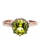 Anillo Joyería vintage Peridoto amarillo Plata de ley chapada en oro rosa vrc366rp