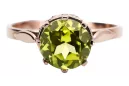 Anillo Joyería vintage Peridoto amarillo Plata de ley chapada en oro rosa vrc366rp