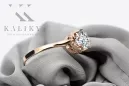 Ring Zircon Sterling silver rose gold plated Vintage craft vrc366rp