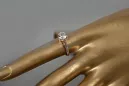 Estilo vintage Anillo Circón Plata de ley chapada en oro rosa vrc366rp