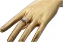 Estilo vintage Anillo Circón Plata de ley chapada en oro rosa vrc366rp