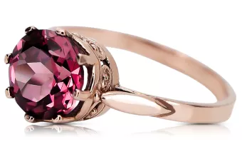 Ring Rubinrot Sterling Silber rosévergoldet Vintage vrc366rp