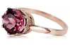 Ring Ruby Sterling silver rose gold plated Vintage style vrc366rp