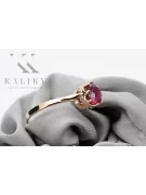 Ring Ruby Sterling silver rose gold plated Vintage style vrc366rp