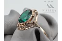 Smaragd Originales Vintage-Roségold aus 14 Karat Ring Vintage Schmuck vrc128r