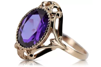Alexandrite Original Vintage 14K Rose Gold Ring Vintage vrc128r