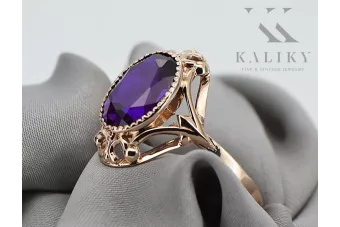Ring Alexandrit Originales Vintage-Roségold aus 14 Karat Vintage Handwerk vrc128r