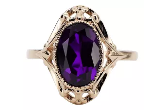 Alexandrite Original Vintage 14K Rose Gold Ring Vintage vrc128r