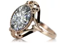 Originales Vintage-Roségold aus 14 Karat Zirkon Ring Vintage Stil vrc128r