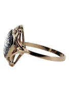 Originales Vintage-Roségold aus 14 Karat Zirkon Ring Vintage Stil vrc128r