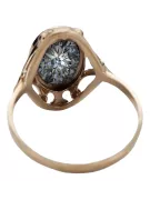 Originales Vintage-Roségold aus 14 Karat Zirkon Ring Vintage Stil vrc128r