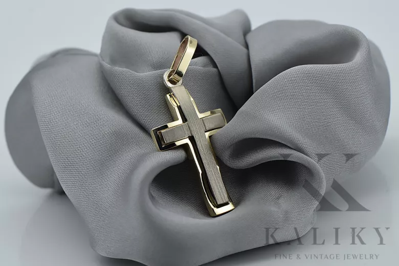 Crucea Catolică de Aur russiangold.com ★ Aur 585 333 Preţ scăzut