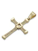 Zlatý katolícky kríž ★ russiangold.com ★ GOLD 585 333 Nízka cena