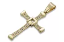 Golden Catholic Cross ★ russiangold.com ★ Gold 585 333 Low price