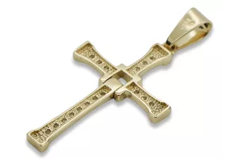 Golden Catholic Cross ★ russiangold.com ★ Gold 585 333 Niedriger Preis
