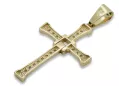 Goldenes katholisches Kreuz ★ russiangold.com ★ Gold 585 333 Niedriger Preis