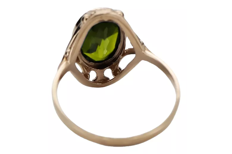 Vintage Jewlery Ring Peridot Original Vintage 14K Rose Gold vrc128r