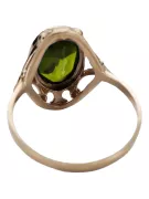 Vintage joyería anillo peridot Original Vintage 14K Rose Gold vrc128r