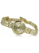 Italienische gelbe 14k goldene Damenuhr Geneve lw028y