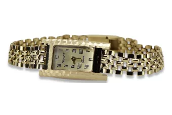 Amarillo 14k 585 mujer de oro Geneve reloj lw050y