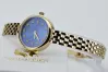 Yellow gold lady watch Geneve Lady Gift blue dial lw048ydbl