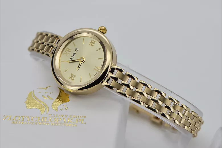 Geneve Damen-Armbanduhr aus 14 Karat Gelbgold 585, lw083ydy