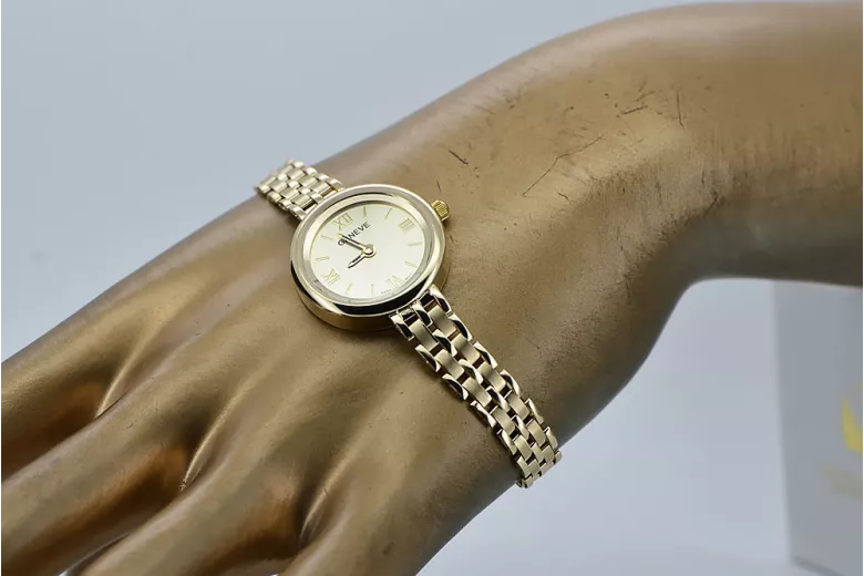 Желтые часы Lady Geneve из 14-каратного золота 585 пробы lw083ydy