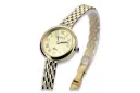 Prześliczny 14k złoty damski zegarek Geneve ze złotą tarczą lw048ydy