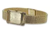 копие на ръчен часовник Lady Geneve жълто 14k 585 злато lw054ydg&lbw008y
