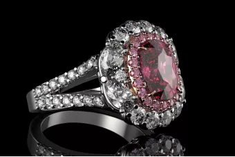 Pierścionek zaręczynowy z różowego żółtego białego złota 14k 18k 9k srebra z kamieniami diamentami brylantami cgcrc001