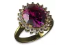 Rose yellow white gold engagement ring 14k 585 18k 750 9k 375 with stones diamonds brilliants cgcrc003