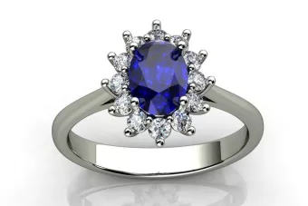 Pierścionek zaręczynowy karmazycja z różowego żółtego białego złota 14k 18k 9k diamentem brylantami cgcrc004
