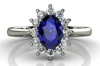 Pierścionek zaręczynowy karmazycja z różowego żółtego białego złota 14k 18k 9k diamentem brylantami cgcrc004